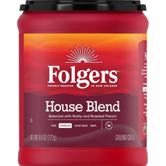 Folgers House Blend Ground Coffee, Medium Roast, 9.6 Ounce