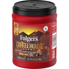 Folgers Coffeehouse Blend Medium Dark Roast Ground Coffee, 10.8 Ounces