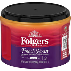 Folgers French Roast Medium-Dark Roast Ground Coffee, 22.6 Ounce Canister