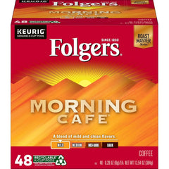 Folgers Morning Café Mild Roast Coffee, 192 Keurig K-Cup Pods