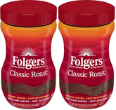Folgers Classic Roast Instant Coffee Crystals, 12 Ounces (Pack of 2)