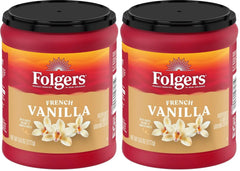 Folgers French Vanilla Flavored Ground Coffee, 9.6 Ounce (Pack of 2)