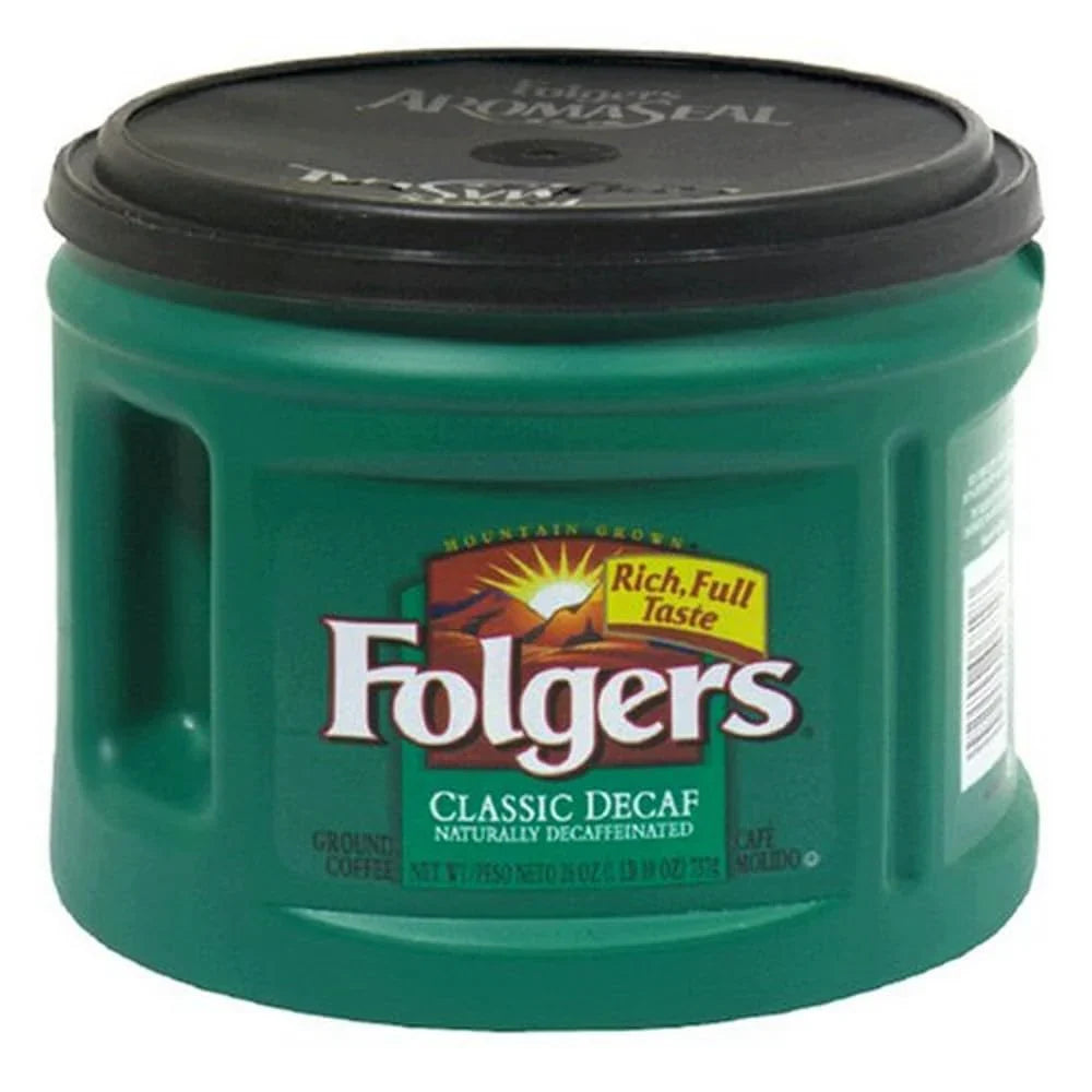 Folgers Classic Roast Decaffeinated Ground Coffee, 26 Ounce Can