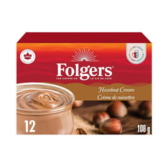 Folgers Hazelnut Cream K-Cup Coffee Pods 12 Count