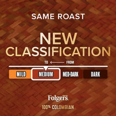 Folgers 100% Colombian Medium Roast Ground Coffee, 10.3 Ounces
