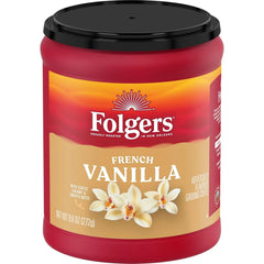 Folgers French Vanilla Flavored Ground Coffee, 9.6 Ounce (Pack of 2)