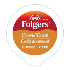 Folgers Caramel Drizzle Flavoured Coffee, Single-Serve K-Cup Pods For Keurig Coffee Makers, 30 Count