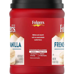 Folgers French Vanilla Flavored Ground Coffee, 11.5 Ounces
