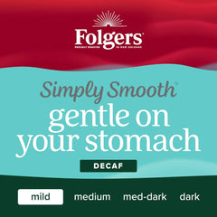 Folgers Simply Smooth Decaf Coffee, 11.5 Ounce