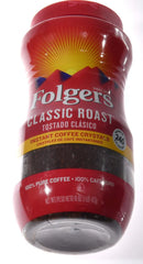 Folgers Coffee Classic Roast 100% Pure Instant 16oz (Pack of 2)
