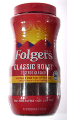 Folgers Coffee Classic Roast 100% Pure Instant 16oz (Pack of 2)
