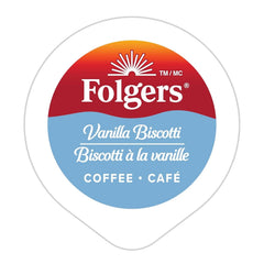 Folgers Vanilla Biscotti Coffee K-cups, 30 Count, 270g/9.5 oz. Box (Imported from Canada)
