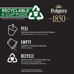 1850 by Folgers Trailblazer Medium Dark Roast Coffee, 10 Keurig K-Cup Pods