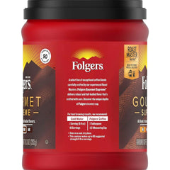 Folgers Gourmet Supreme Medium Dark Roast Ground Coffee, 10.3 Ounces
