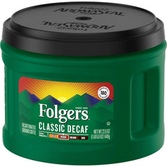 Folgers Classic Decaf Medium Roast Ground Coffee, 22.6 Ounces (Pack of 6)