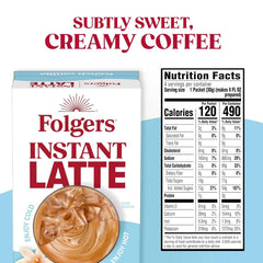 Folgers French Vanilla Flavored Instant Latte, 4.2 Ounce