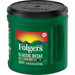 Folgers Classic Decaf Medium Roast Ground Coffee, 30.5 Ounces (Pack of 6)