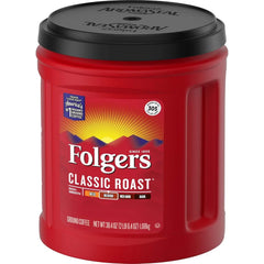Folgers Classic Roast Medium Roast Ground Coffee, 38.4 Ounces (Pack of 6)
