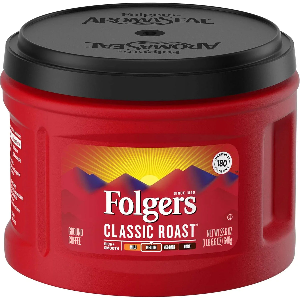 Folgers Classic Roast Medium Roast Ground Coffee, 22.6 Ounces (Pack of 3)